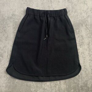 Lululemon On The Fly Skirt Womens Size 4 Black Drawstring Pockets Athleisure